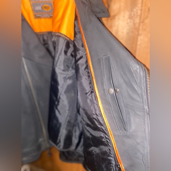 3XL First Mfg Co. Men's Leather Jacket Black - Picture 3 of 4